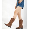 SheSole Women's Cowgirl Boots with Buckles Wide Mid Calf Western