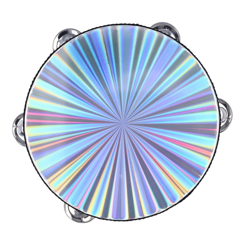 Radiant Tambourine Reflective Clear Crisp Sound Double Row Bell Drum
