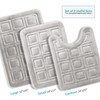 Clara Clark Bathroom Rugs Sets 3 Piece, Velvet Memory Foam