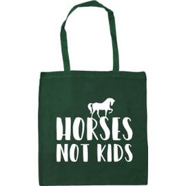 Hippowarehouse Horses Not Kids Tote Shopping Gym Beach Bag 42cm x38cm, 10 litres