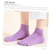 Ipetboom 5sets 4 Pairs Cotton Toe Separate Socks for Women