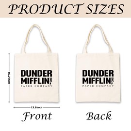 Office Canvas Totes for Women, Reusable Cloth Cotton Tote Bags, Eco-friendly Canvas Totes Bag, Casual Cotton Tote Bag for Vacation, Shopping, Work, Gym & Daily Use, Dunder Mifflin Tote Bag