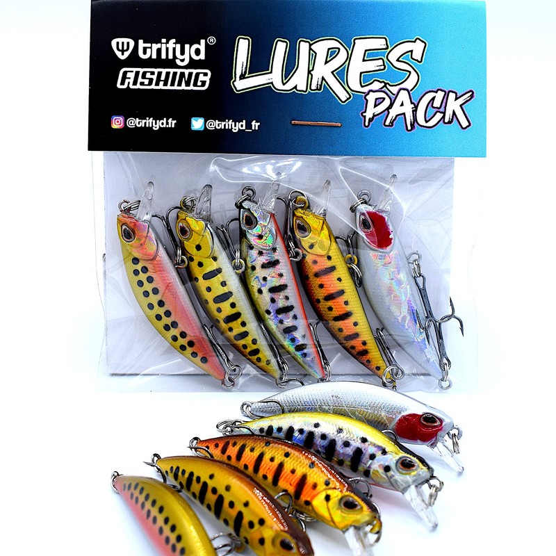 trifyd ® - Pack of 5 trout swimming fish, 6
