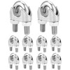 QWORK 5/8" Wire Rope Clamp Clip M16, 10 Pack Large
