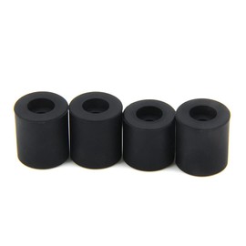 Zeberoxyz 3PCS Black 18MM+1PCS 16MM high HeatBed Silicone Leveling Column Solid Mounts Parts,Solid Bed Mount Stable Tool Heat-Resistant Silicone Buffers for 3D Printer (Black-Height 18mm+Height 16mm)