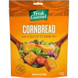 Fresh Gourmet Premium Croutons, Sweet Butter Cornbread 5 Ounce (Pack of 4)