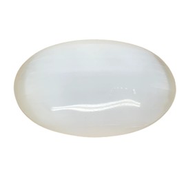 WatanGems 0.67 lbs, 4"x3"x1.3", Large Natural Untreated Selenite Palm-Stone Crystal, palmstone, Reiki Energy, Pillow Shape, Collectible, Handmade, Home Decor, B36114
