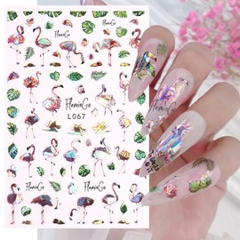 8 Sheets Animal Flower Nail Art Stickers Decals 3D Self-Adhesive Butterfly Peacock Nail Decals Self-Adhesive Nail Art Supplies Tulip Wind Chimes Nail Accessories for Women Manicure Decorations Design