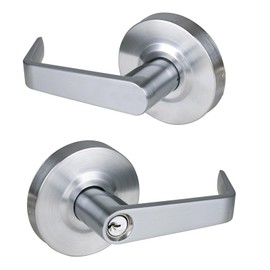 HISAFE 70mm Latch Heavy Duty Keyed Storeroom Door Lever Grade 2 Commercial Door Handle, UL 3 Hour Fire Rated & ADA Compliant, X-HD-G2-ST