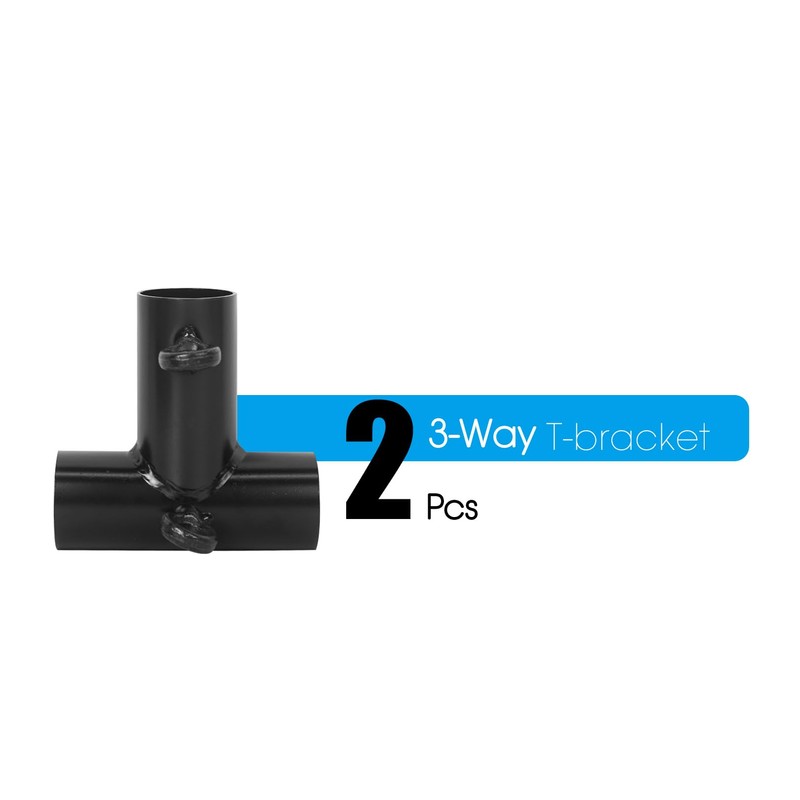 Aoneky 2pcs 3 Way Small T Shaped Corner Canopy Fitting