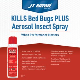 JT Eaton Water-Based Insecticide Spray for Bed Bugs with Aersol, 12 Weeks of Protection