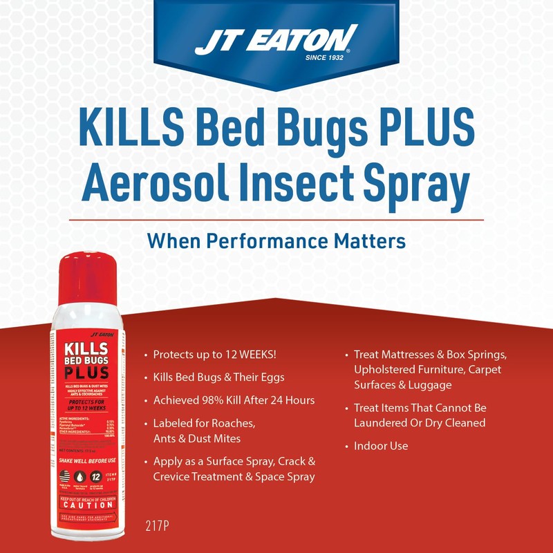 JT Eaton Water-Based Insecticide Spray for Bed Bugs with Aersol,