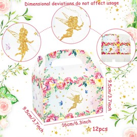 BACH AND BOOZY 12 PCS Fairy Party Favors Boxes Fairy Mushroom Party Boxes Wild Mushrooms Party Supplies Fairy House Party Favors Boxes Bags