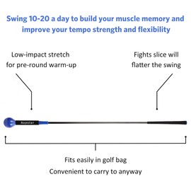Asyxstar Golf Swing Trainer Aid - Golf Training aid Power Flex Golf Trainer Swing Training aid for Strength and Tempo Golf Warm Up Stick, Golf Training Equipment Gifts for Men Women