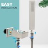 Enga Solid Brass High Pressure Hand Held Shower Wand Square