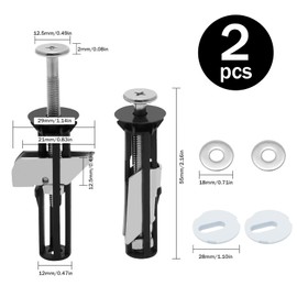 Toilet Seat Fixing Kit, 2 Pieces Stainless Steel Toilet Seat Screws, Universal Toilet Seat Fixings，Easy-to-Assemble Toilet Seat Fixing Set for Home Use, Toilet Seat Repair Accessories
