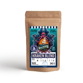 Kraken Blend - High Caffeine Whole Bean Coffee by Saltwinds Coffee Company (340g) | Dark Roast Coffee Beans 100% Arabica Coffee Bean | Delicious Extra Strong Coffee Freshly Roasted in the Maritimes