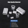 Glarks 315-Pieces 8 Sizes Aluminum Crimping Loop Sleeve Double Barrel