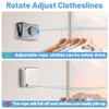 IHKFILAN Retractable Clothesline Indoor, Stainless Steel Retracting Washing Line, Non-Sagging
