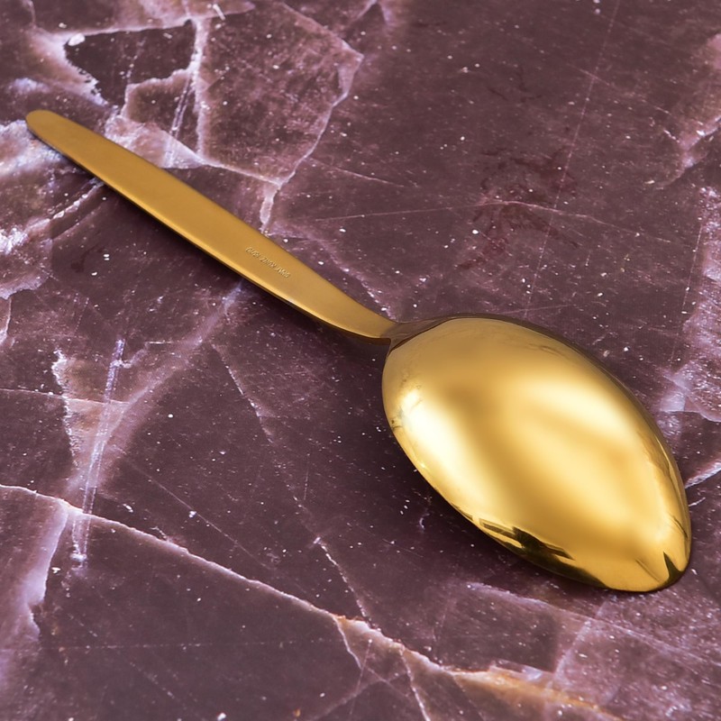 BNAZIND Kunz Shiny Golden Spoon |18/10 Stainless Steel Titanium Basting