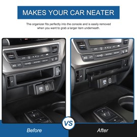 Tumukiw Center Console Organizer Tray Center Drawer Storage Box Suitable for Honda Pilot 2015-2022 Ridgeline 2017-2023 Customized Hidden Drawer Storage Box Car AC Under Panel Storage Box