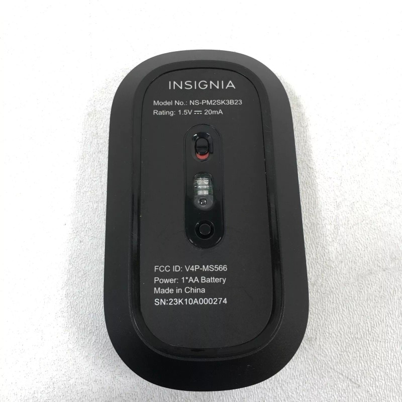 Insignia - Wireless Optical 3-Button Mouse - Black NS-PM2SK3B23
