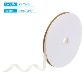 sourcing map Velvet Ribbon 3/8 Inch x 25 Yard Single Face Spool Silky Velvet Fabric for Bouquets DIY Crafts Gift Wrapping Wedding Party Cream