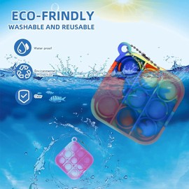 BicMan Veggicy 39 Mini Llavero para aliviar el estrés, Juguetes de Mano, Mini Juguete para presionar, Llavero para niños y Adultos, Mini Juguetes sensoriales para presionar Burbujas