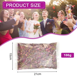 skytowards 1 Pack Wedding Confetti Natural 100 g Flower Confetti Wedding Scattered Flowers Biodegradable Dried Petals Flowers Wedding Throw Flower Confetti for Wedding Party