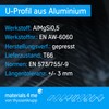 thyssenkrupp U-Profile Made of Pressed Aluminium, Aluminium Profile Rail EN