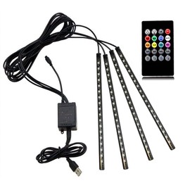 AKI LED Tape, High Brightness, RGB Light, USB Type, Waterproof, 8 Color Switching, Decorative Light, Various Flash Modes, Car Floor, Illumination, Sound Reactive, Indoor/Outdoor, TV Backlight, Remote