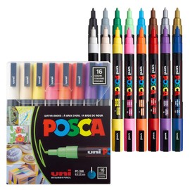 Posca Juego de rotuladores de pintura acrílica, fino