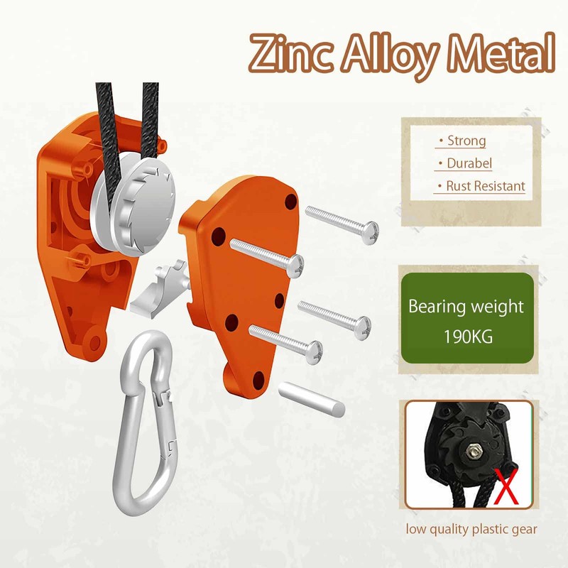 Hikeman Camping Rope with Ratchet Pulley,Quick Setup Outdoor Guy Lines