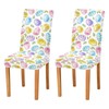Kcldeci Easter and Green Leaves Spandex Chair Covers for Dining
