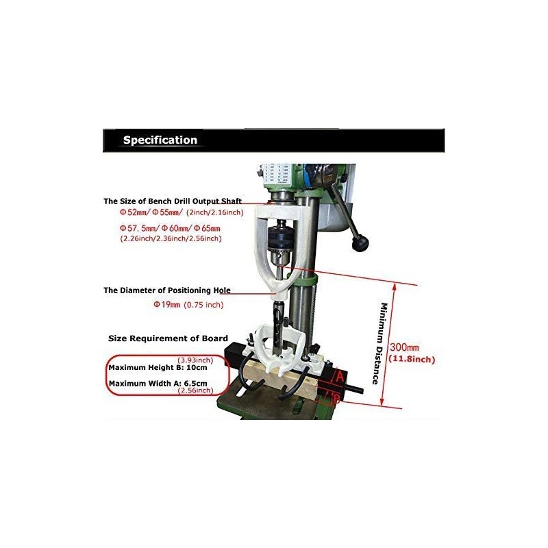 INTBUYING Woodworking Drilling Tenon Joint Mortise Tool Mortising Attachment Chisel
