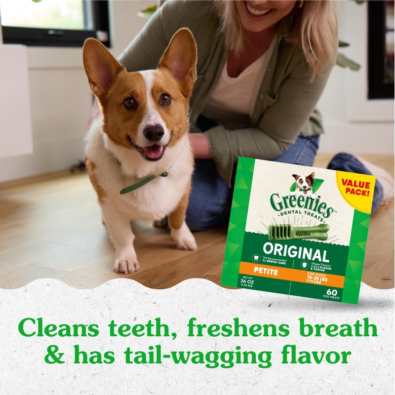 Greenies Petite Dental Dog Treats, 3-Flavor Variety Pack, (3) 12