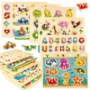 edutree Wooden Peg Puzzles for Toddlers 2-4, 6 Pack Educational