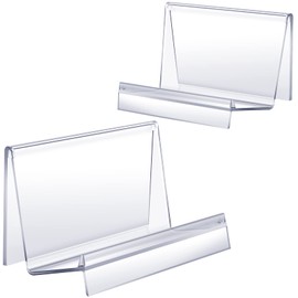 Purse Display Stand Clear Acrylic Wallet Display Stand Holder Purse Jewelry Stand Handbag Display Stand Acrylic Purse Organizer for Bag Phone Cards Cosmetic Store Business, 5.5 x 3.3 x 3 Inch (2 Pcs)