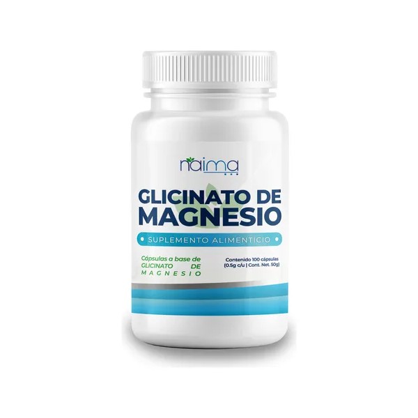 Glicinato De Magnesio 500mg - 100 Cápsulas Por Frasco Sabor