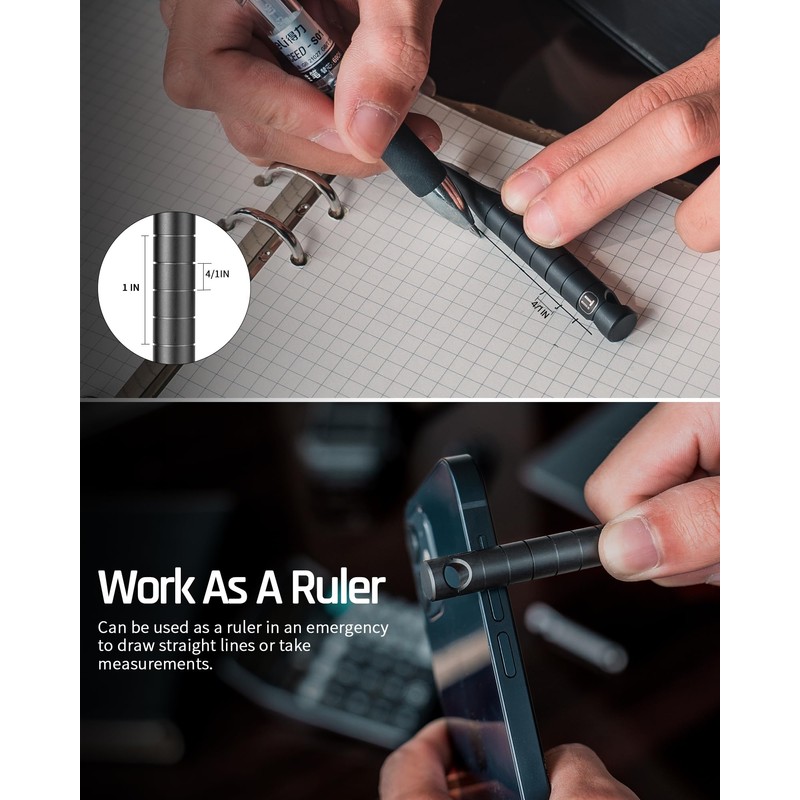 TISUR Keychain Pry Bar, Titanium Mini EDC Prybar Multitool with