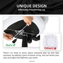 DIVA EN CAMINO DEC Stretchable Desk Office Chair Seat Cushion Covers - Universal Spandex Computer Chair Slipcover - Removable Washable Cushion Protectors Anti-scratch for Dogs, Cats, Pets(Green)