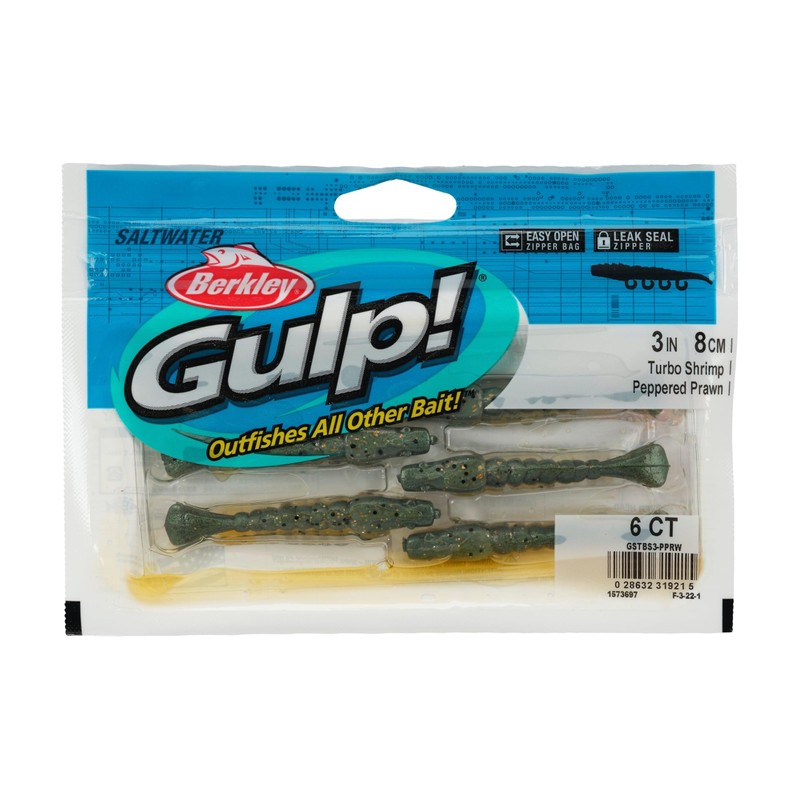 Berkley Gulp!® Saltwater Turbo Shrimp Soft Bait for Saltwater Predatory
