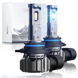 WAIXINGREN 9012 HIR2 Headlight Bulb, 60W 26000LM 9012 Led Headlight Bulb, 6500K Cool White, Easy Installation (9012/HIR2)