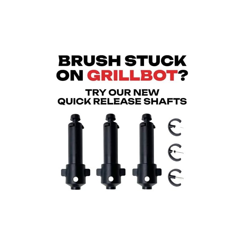Grillbot Replacement Quick Release Brush Adaptors, Accessories for Grill Cleaner