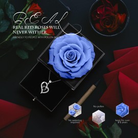 GOICC Eternal Rose Infinity Roses Valentine's Day with I Love You Necklace Gifts for Women Mum Grandma Wife Girlfriend Gift for Valentine's Day Her Rose Box for Mother's Day Wedding Anniversary