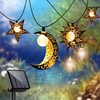 Solar String Lights Outdoor Star Moon Sun 13Ft 153In Led