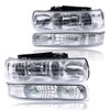 PIT66 Headlight Assembly Compatible with Chevy Silverado 1500 2500 99-02/Fit