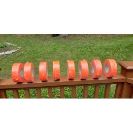 Berry Plastics Polyken 8 Rolls Polyken 512 Neon Orange 2" x 55Yd Professional Series Gaffer Tape 12mil