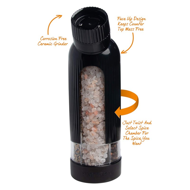 MasterMill 5-in-1 Multi Section Spice Mill, Salt and Pepper Mill