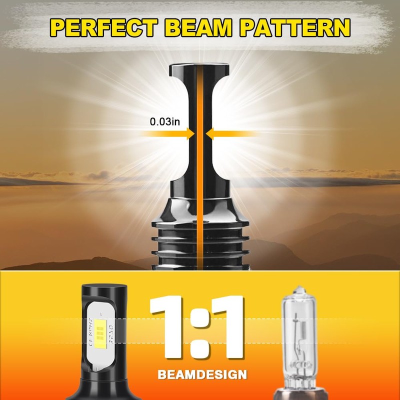 For Toyota Yaris 2006-2014 Fog Lights Bulbs, 8000LM Super Bright